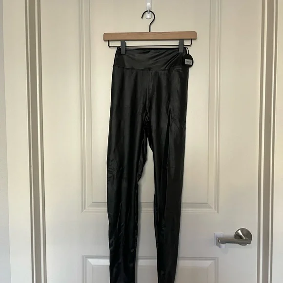 Aerie Black Faux Leather Leggings - Picture 2 of 5